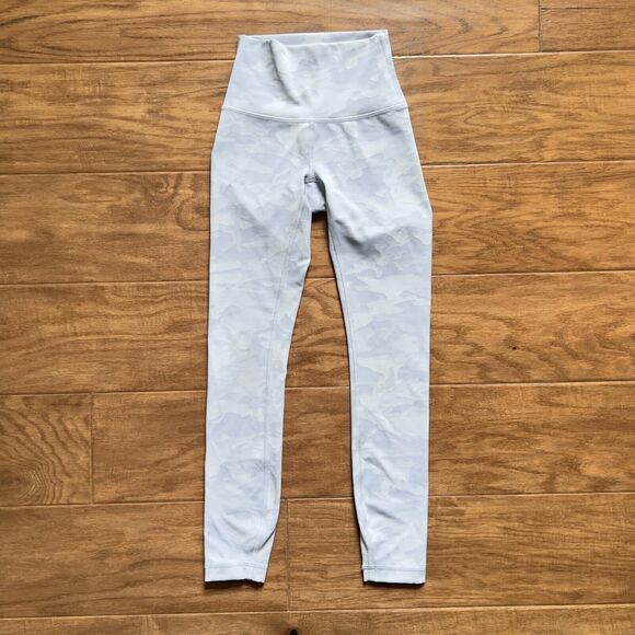 lululemon athletica Pants - Lululemon Tight 0 Wunder Under High-Rise Incognito Camo Jacquard Alpine White